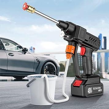 Automatic Cordless Car Wash Spray Gun | 48V Lithium Battery | Wireless Foam Jet Washer