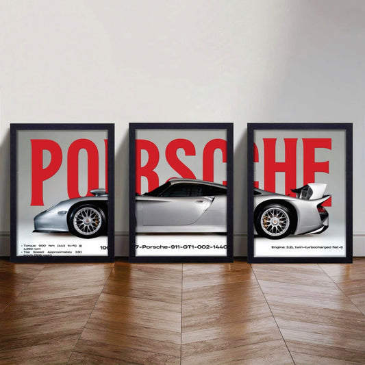 Set of 3 Premium Wall Art Photo Tiles - Modern Decor
